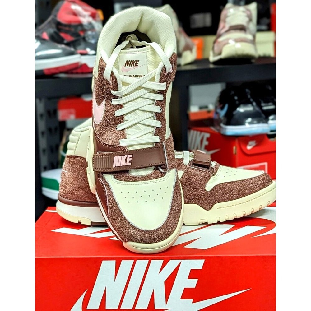 Nike Air Trainer 1 Valentine's Day 1 Suede Dark Pony Red  DM0522-201 Men's Sz 13